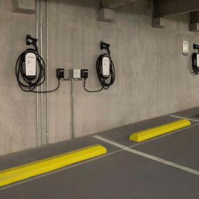 EV charging stations located in the resident parking garage