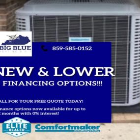 Big Blue Heating and Air - Special Financing Offer in time for the Cooling Season