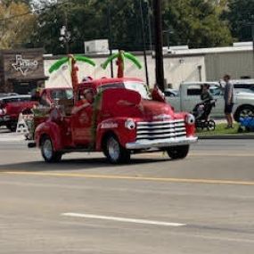 We decked our little red truck and paraded it all around Tomball!