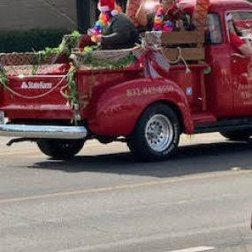 We decked our little red truck and paraded it all around Tomball!