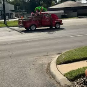 We decked our little red truck and paraded it all around Tomball!