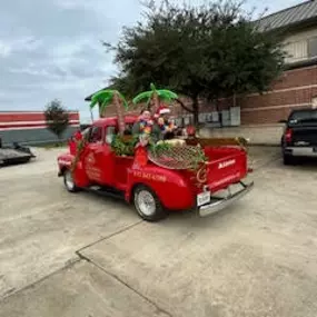 We decked our little red truck and paraded it all around Tomball!