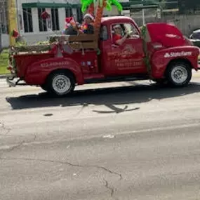 We decked our little red truck and paraded it all around Tomball!