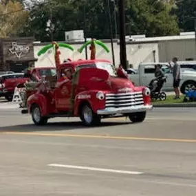 We decked our little red truck and paraded it all around Tomball!