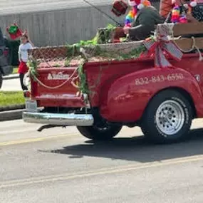 We decked our little red truck and paraded it all around Tomball!