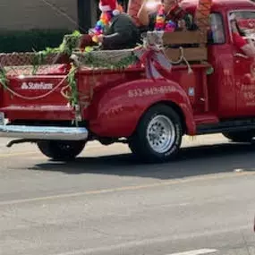 We decked our little red truck and paraded it all around Tomball!