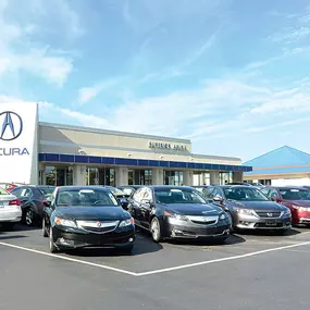 Jeff Wyler Acura of Fairfield showcased in this photo, featuring the main dealership building with Acura signage, highlighting a modern facility and welcoming environment for customers near Fairfield, Ohio.