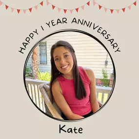 Happy Anniversary to Kate!

We appreciate all the hard work and great attitude she brings into the office everyday! We can’t wait to see what the next year has in store!