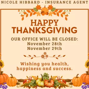 Our office will be closed for Thanksgiving ???? and Black Friday ????️. We wish everyone a wonderful holiday and look forward to assisting you again on December 2nd!