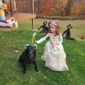 All dressed up as the Princess and the Frog, these two are hopping into Halloween with royal cuteness! ???????? From magical kisses to trick-or-treat wishes, they're ready for an enchanting night. Happy Halloween from our fairytale duo!