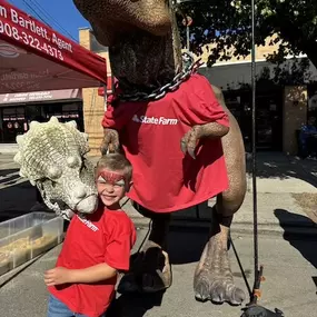 Keeping it rawr-some at Scotch Plains Day with some dino-mite insurance coverage! ????????️