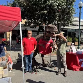 Keeping it rawr-some at Scotch Plains Day with some dino-mite insurance coverage! ????????️