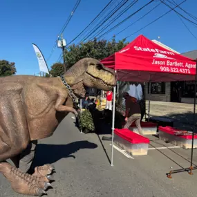 Keeping it rawr-some at Scotch Plains Day with some dino-mite insurance coverage! ????????️