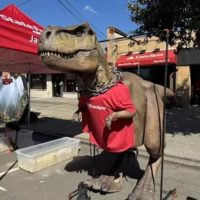 Keeping it rawr-some at Scotch Plains Day with some dino-mite insurance coverage! ????????️