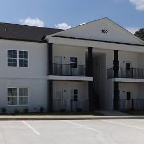 View of Highland Hills Apartments Building