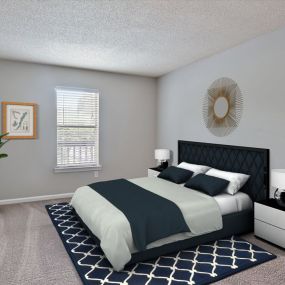 Large master bedroom at Addison at Cobblestone