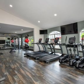 Fitness Center with Cardio Equipment at The Finley