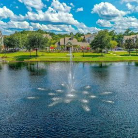 Tranquil Lake with Water Feature at The Finley