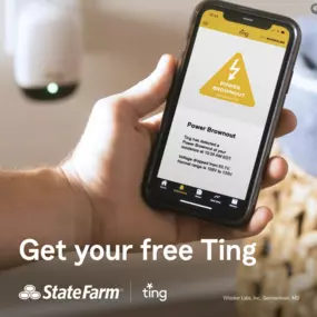 Not only does Ting help detect electrical fire hazards, it sends you alerts on brownouts, power outages and more. If you’re a State Farm home customer and haven’t requested your free Ting sensor and service yet, call or message me to learn more.