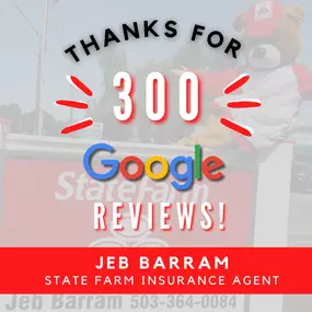 We want to say thank you to all who helped us reach 300 Google Reviews! Your feedback and testimonials motivate us to continue providing exceptional insurance services and personalized assistance in and around Salem, Oregon.