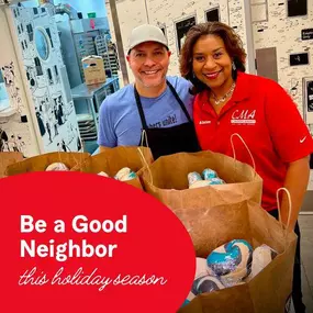 Spreading neighborly love this holiday season by supporting local small businesses like Dan's Bagels! Let's make our community stronger and brighter together.