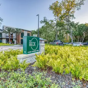 Property Entrance  The Beck at Hidden River Apartments