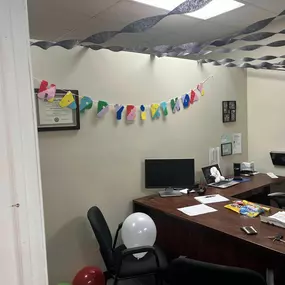 Thank you to my wonderful staff for the fun birthday surprise today in my office.  We also got my favorite food in Ann Arbor for lunch.  #mrspotts #happybirthday