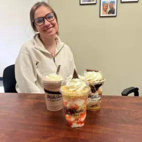 Happy Birthday, Hannah! Wishing you a wonderful day filled with joy and celebration. Your hard work and dedication are truly appreciated. Enjoy your special day!  To Celebrate we got Burgers and Milkshakes.