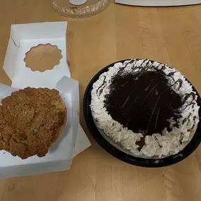 Happy National PI Day.  We celebrated with an Oreo Pie and an Apple Crumb.  Thank You Grand Traverse Pie Company.