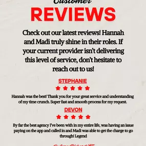 Nothing makes us happier than hearing from you! Check out these glowing reviews and see why our customers love us. Thank you for your support!