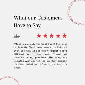 Thank you Liz for your kind words. We are so glad Madi was able to help you out!