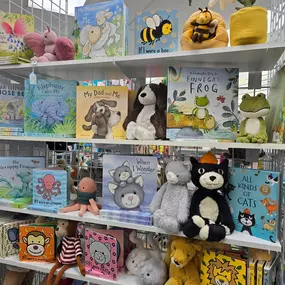 Jellycat galore! Check out our beautiful collection of Jellycat plush and books ???? There's something for everyone when it comes to Jellycat ☺️ Stop by any of our 3 locations today to see all that we have to offer! [Photo taken at our University Hills location] ✨️ @jellycat