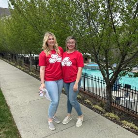 Everyone set out today wearing their best #jakefromstatefarm attire! The weather was beautiful & It was a perfect day for marketing.