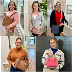 Today is EMPLOYEE APPRECIATION DAY!! I love these women so much ???? Enjoy your new handbags, ladies!! You deserve to be celebrated everyday! Thank you for all you do! #TheBESTTeam #maboustatefarm #TeamMabou #EmployeeAppreciation