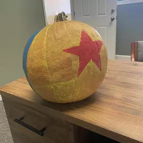 Pumpkin decorating at the office! 
#pumpkinart #pumpkinpainting #insurance