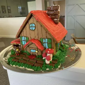 Gingerbread house decorating at the office!