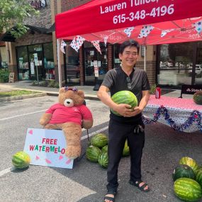 That’s a wrap on our Good Neighbor Drive Thru - SuMmER EdItIoN! We had a great day giving back  & spreading smiles to the Hendersonville community who has shown so much love & support to US! Huge thanks to Mary & @3a_glass for contributing to our giveaway of 60+ watermelons today! ????????????