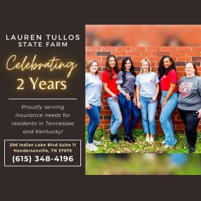 TWO YEARS in business!!! So thankful for the opportunity State Farm has given me to serve the Hendersonville community & lead the most amazing team of women who have become my 2nd family ❤️ Cheers to all of our customers, corporate partners, fellow agents, team members & their families who have played a part in our agency’s growth & achievements these past 2 years ???? As I often say, the best is yet to come!!