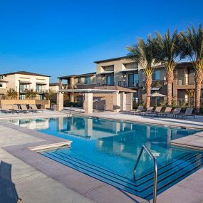 Pool and sauna at Park Square at Seven Oaks in Bakersfield