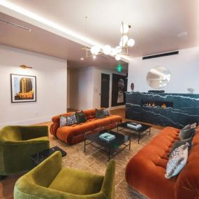 Lounge at Fedora x Trilby Apartments in Los Angeles, CA 90005