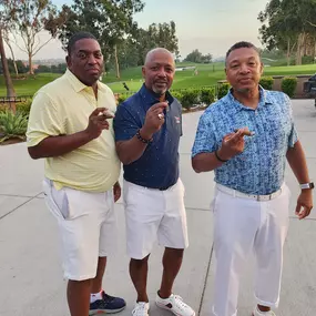 Having fun at the golf course!