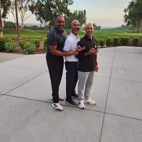 Having fun at the golf course!