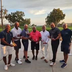 Having fun at the golf course!