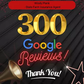 Thank you for helping us get 300 Google reviews!