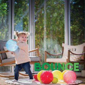 Bounce into a world of sensory wonder for babies, toddlers, and preschoolers with this pack of 4 high-quality balls. Each ball has soft spikes for outstanding sensory stimulation and easy gripping, inspiring hours of imaginary play and full-bodied skill development!