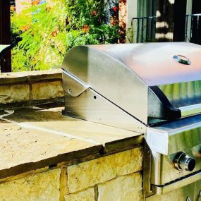 Grilling station with ample counter space.