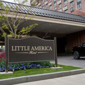 The Little America Hotel sign.