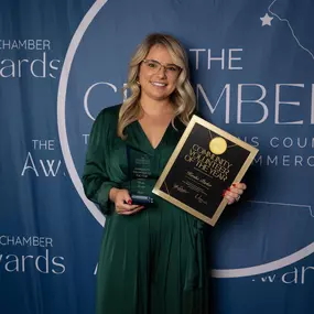 We are so happy to announce Kersha won Community Volunteer of the Year for The Chamber Awards!