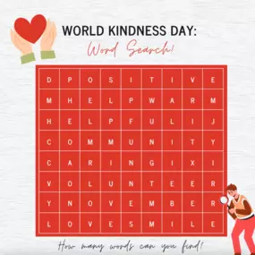 On World Kindness Day, let's remember that small acts can make a big difference. ????
✅ Joy
✅ Kindness
✅ Positivity
✅ Smiles
✅ A Helping Hand
While you're searching for words, think about how you can check off this list today. Share your ideas and inspire others!