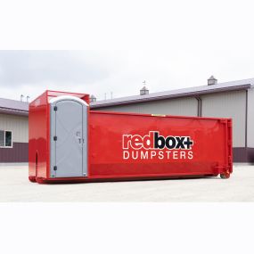 dumpster rental with a porta potty